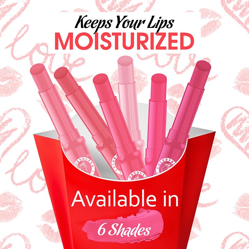 COLORS QUEEN COLORS QUEEN Queen Lips Color Lip Balm Non Sticky Hydrating Nourishing For Dry Chapped Lips Lip Balm For Men Women Enriched With Shea Butter Girl Kiss 1 Count Peach - Image 5