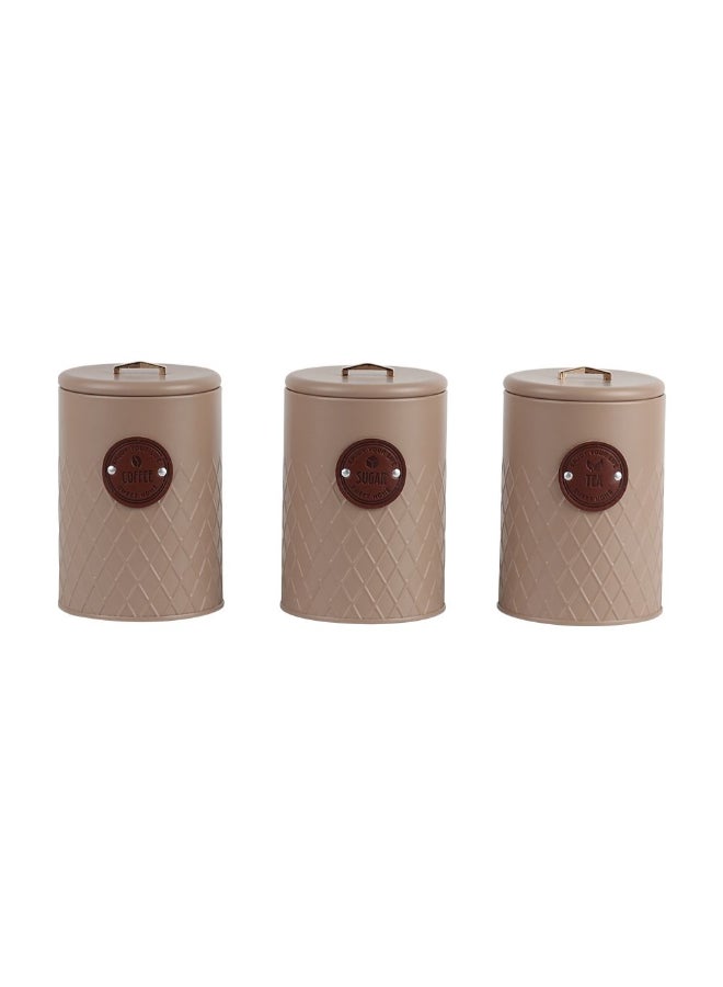 Chef's Delight Bistro Bliss 3-Piece Metal Storage Set - Brown - Image 3