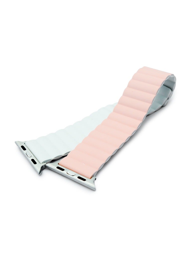 Tingz TSRWB2-44-PLG Yellow & Grey 45MM Silicone Watch Straps - Image 2