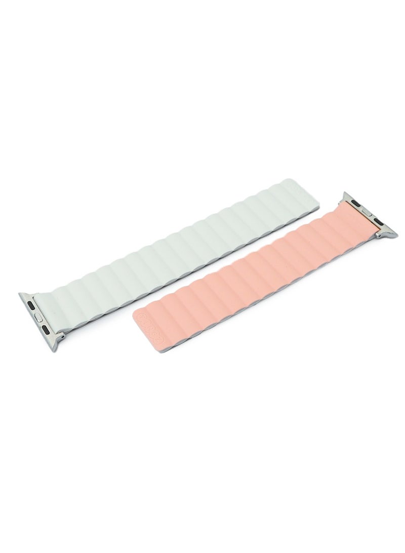 Tingz TSRWB2-44-PLG Yellow & Grey 45MM Silicone Watch Straps - Image 3