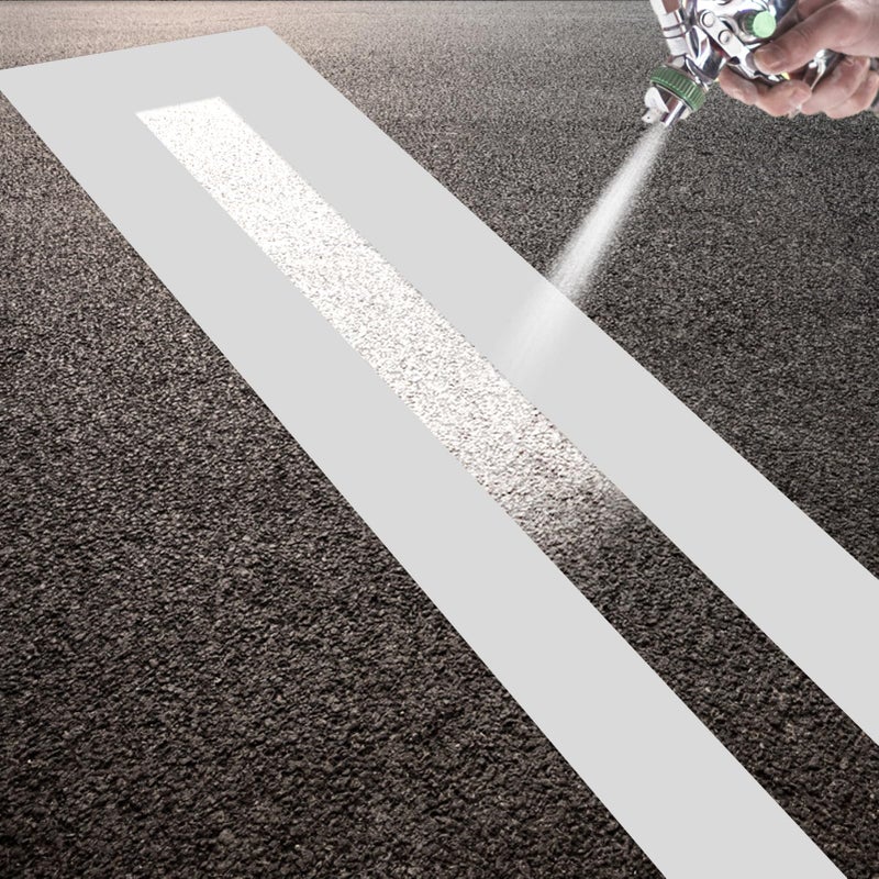 4 x 88 Inch Parking Lot Line Stencil Silicone Foldable Reusable Line Stencil for Painting Parking Lot Pavement Lines for Asphalt Concrete Pavement
