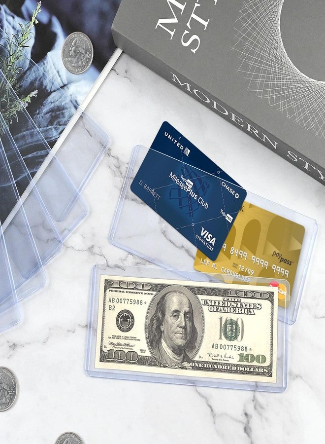 Maileto 15 Pack Hard Plastic Clear Money Holders Dollar Bill Holders Money Top-Load Sleeves 6.85 × 2.91 Inches Currency Holder for Bills, Collectors - Image 4