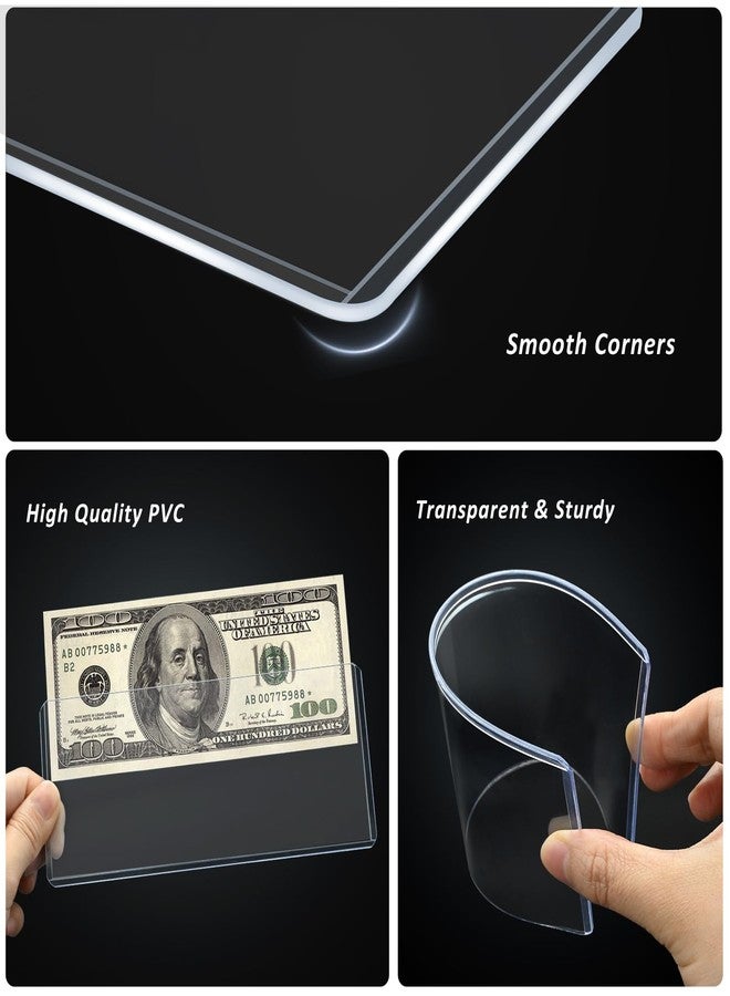 Maileto 15 Pack Hard Plastic Clear Money Holders Dollar Bill Holders Money Top-Load Sleeves 6.85 × 2.91 Inches Currency Holder for Bills, Collectors - Image 5