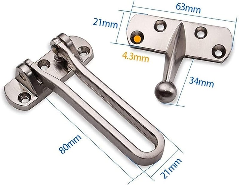 Red Bronze Door Chain Lock Anti Theft Safety Latch Concealed Hasp Buckle - Image 5