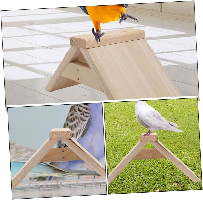 BUGUUYO Wooden Birds Perch 5pcs Pigeon Solid Wood Perch Chicken Run Accessories Chick Toy Sports Accessories Pigeon Perch Fork Perch Rod Pigeon Roosts and Perches Bird Biting Toy Pet - Image 3