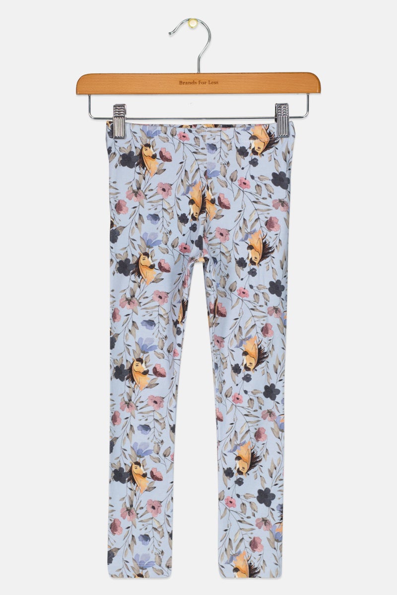 NAME IT سروال ليغينغز بنات مزخرف بأزهار، متعدد الألوان - Image 2