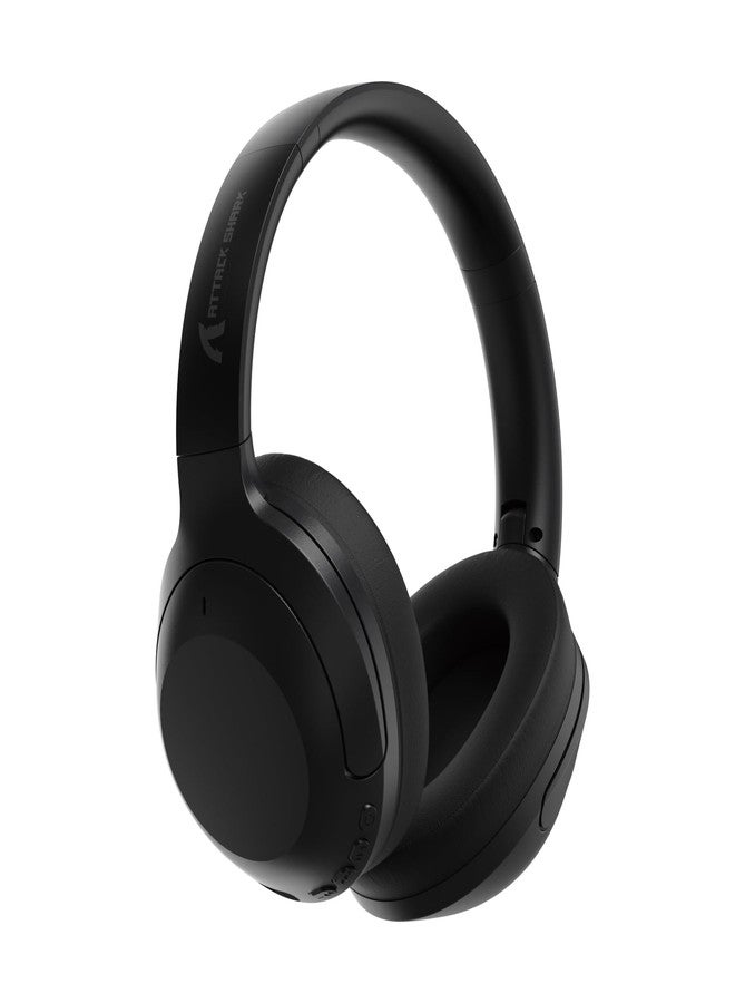 LexonElec Attack Shark G300 Wireless Active Noise Cancelling Headset, Bluetooth 5.3 Deep Bass HD Stereo Sound Over Ear, 20H Playtime, Built-in Mic Lightweight Design 3.5mm Gaming Headset (Black) - Image 1