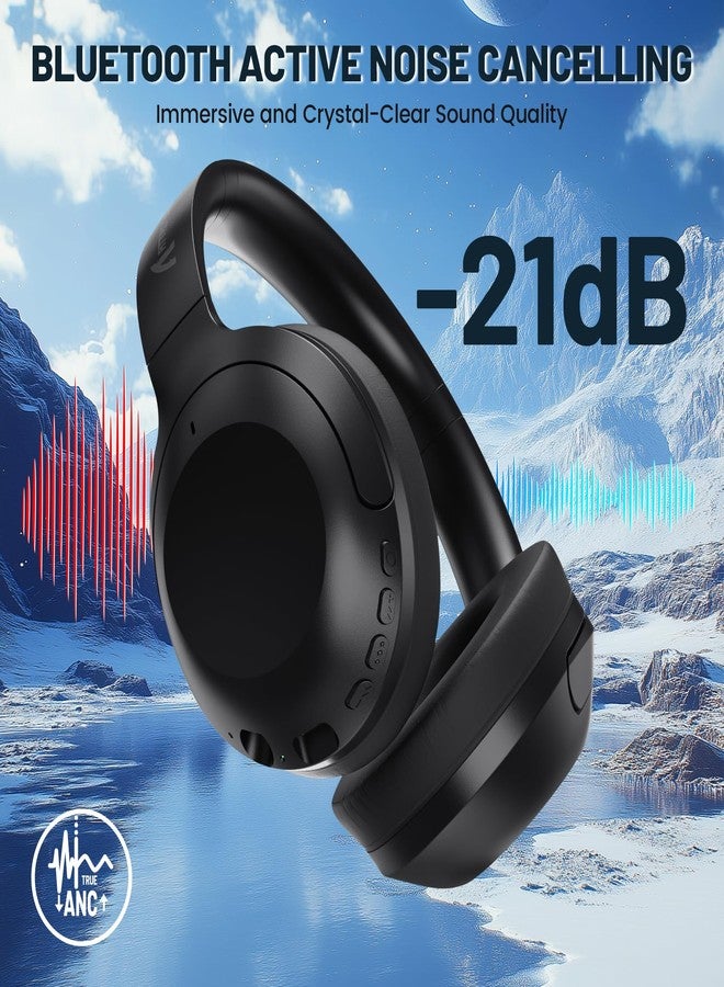 LexonElec Attack Shark G300 Wireless Active Noise Cancelling Headset, Bluetooth 5.3 Deep Bass HD Stereo Sound Over Ear, 20H Playtime, Built-in Mic Lightweight Design 3.5mm Gaming Headset (Black) - Image 3
