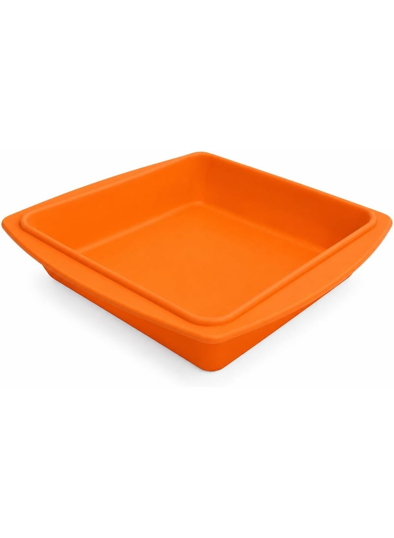 High-quality square silicone baking tray, BPA-free, non-stick, heat-resistant, oven, microwave, and freezer safe, flexible baking tray, dishwasher safe, easy to clean, foldable, and easy to store. - Image 1