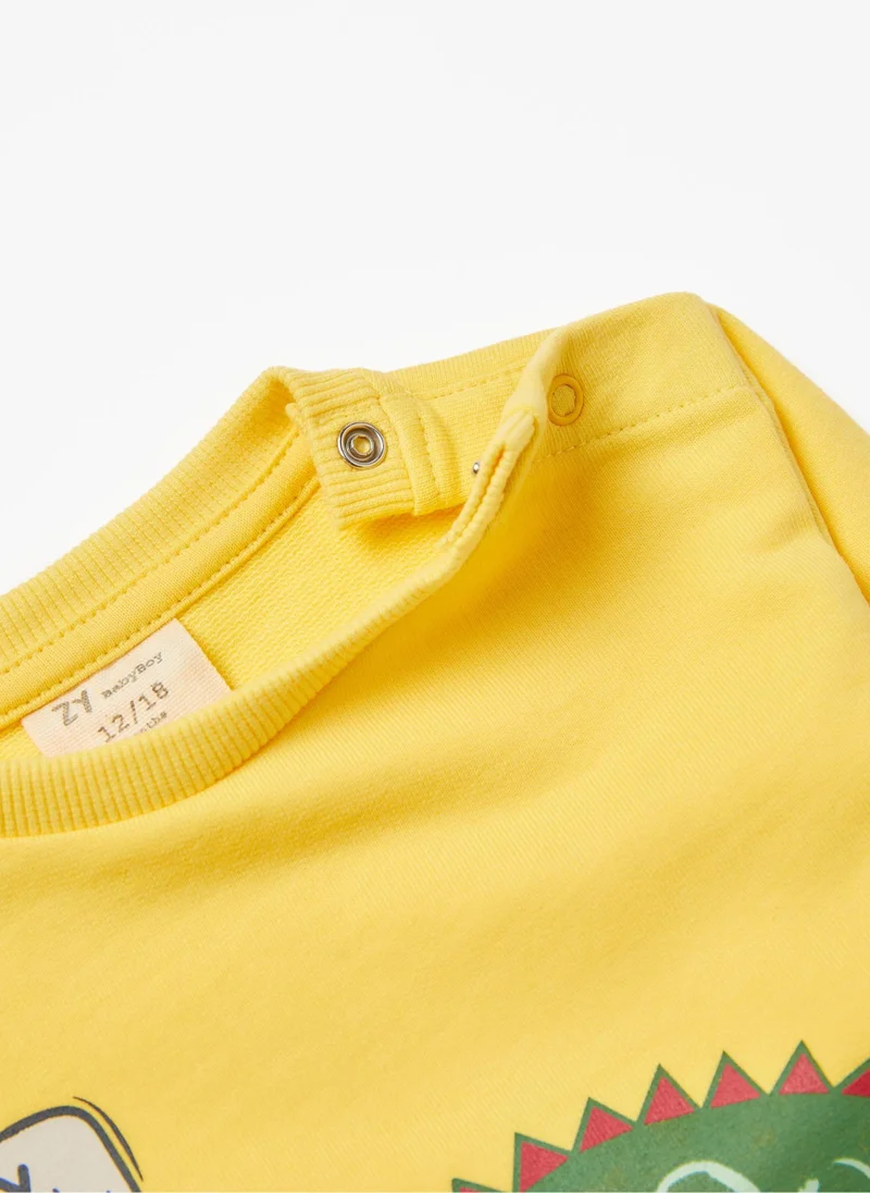 زيبي Zippy Cotton Sweatshirt For Baby Boys - Yellow