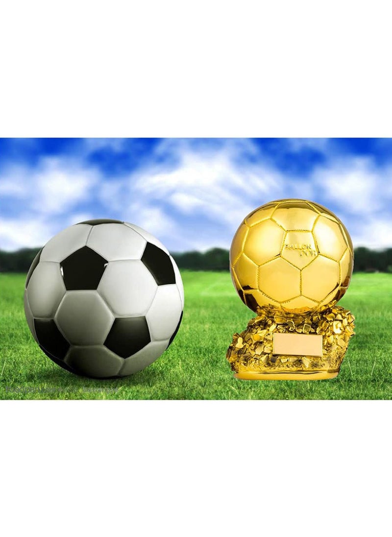 Rock Pow - New Ballon d'Or Trophy Football Golden Ball Award Trofei Calcio World's Best Player MVP Soccer Fans Craft Souvenir Home Decor - Image 1