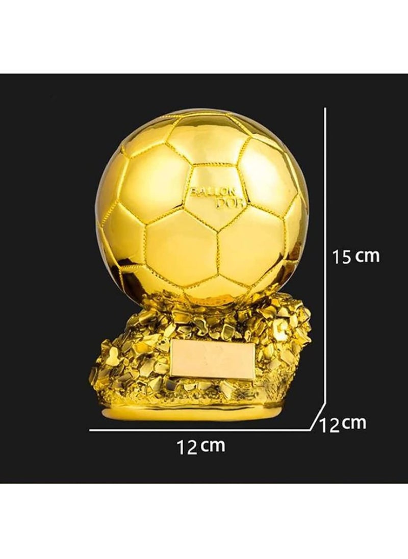 Rock Pow - New Ballon d'Or Trophy Football Golden Ball Award Trofei Calcio World's Best Player MVP Soccer Fans Craft Souvenir Home Decor - Image 1