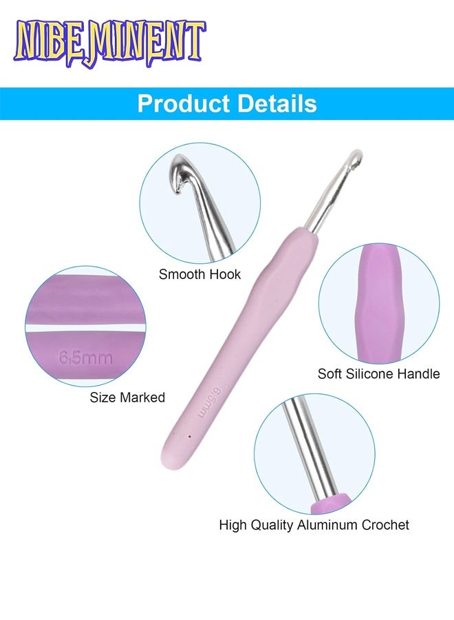 NIBEMINENT Crochet Hooks 12 Sizes Crochet Hook Set, 36 Pack Yarn Crochet Kit for Beginners, Knitting Needles with Ergonomic Handles for Arthritic Hands, Crochet Needle Kit with Blue Case for Crocheters - Image 3