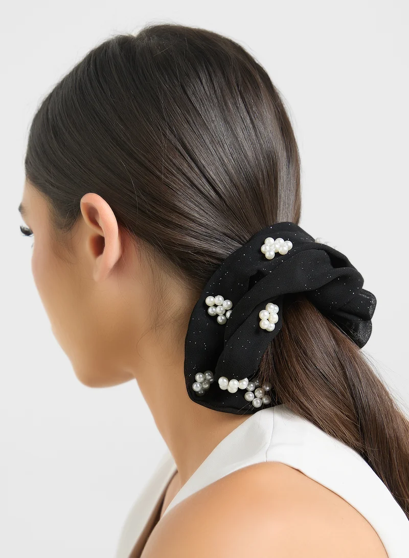 Ella Limited Edition Pearl Detail Big Scrunchie