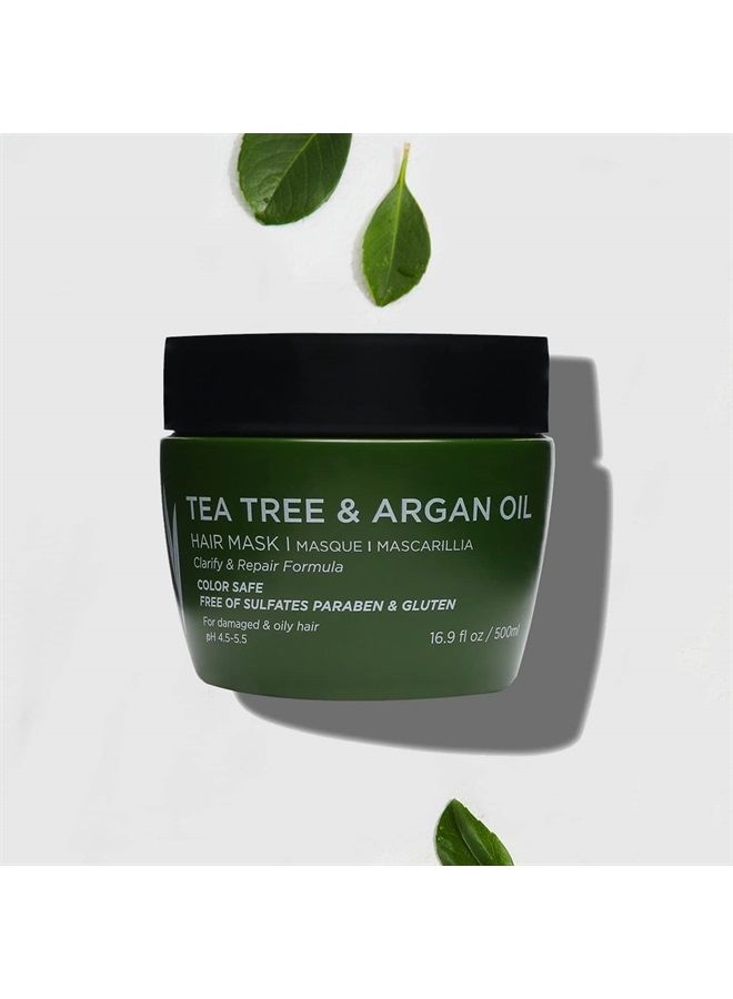 L LUSETA Luseta Tea Tree Oil Hair Mask 16.9 oz Hydrating & Moisturizing Treatment Soothing for Itchy Scalps and Dandruff - Image 5