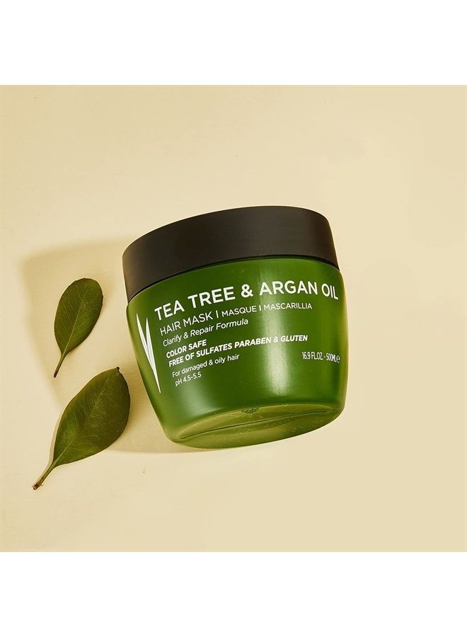 L LUSETA Luseta Tea Tree Oil Hair Mask 16.9 oz Hydrating & Moisturizing Treatment Soothing for Itchy Scalps and Dandruff - Image 3