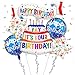YOUDICT 6 PCS Happy Birthday Mylar Balloons Happy Birthday Foil Banner Balloons Star and Circle Balloon for Birthday Party Decoration Supplies - Image 2