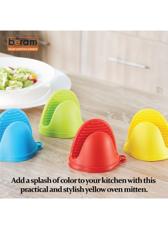 Beram Silicone Mini Oven Mitts, Set of 2, Kitchen Pot Holders, Heat Resistant, Small Kitchen Mitts, Air Fryer Mitts Mini, Pot Pinch Grip for Cooking and Baking - Image 2