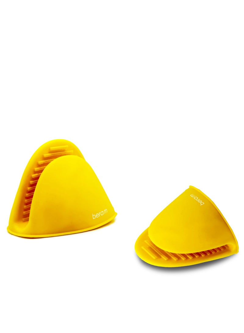 Beram Silicone Mini Oven Mitts, Set of 2, Kitchen Pot Holders, Heat Resistant, Small Kitchen Mitts, Air Fryer Mitts Mini, Pot Pinch Grip for Cooking and Baking - Image 1