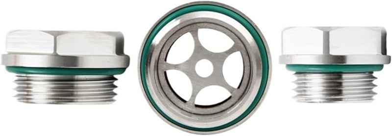 M12x1 5 Metric Male Thread 304 Stainless Steel Hex Head Oil Level Gauge Sight Glass - Image 2