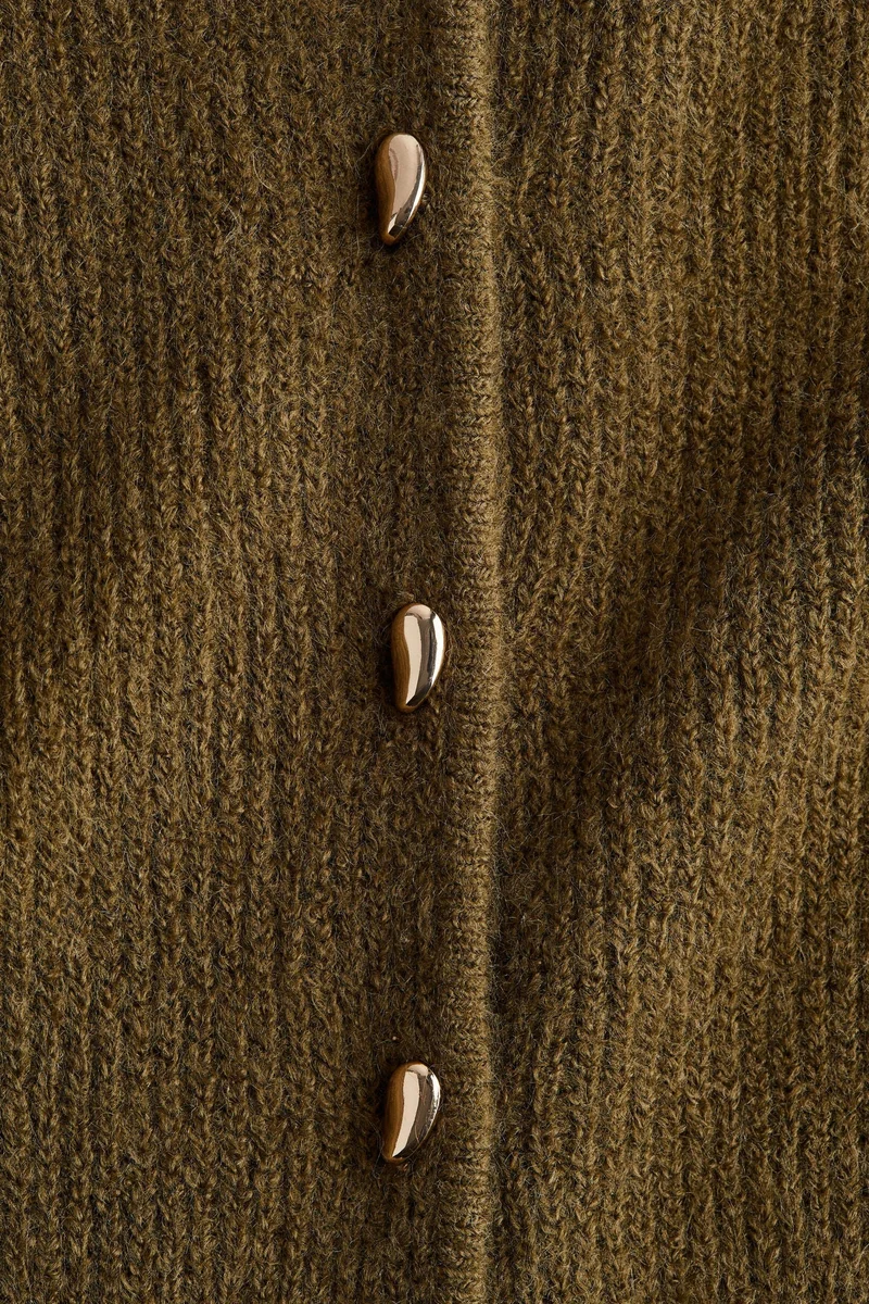 H&M Rib-knit peplum cardigan