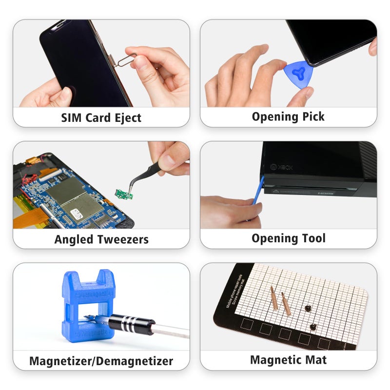 SHARDEN Precision Screwdriver Set, 122 in 1 Electronics Magnetic Repair Tool Kit with Case for Repair Computer, PC, Cellphone, Game Console, Watch, Eyeglasses etc (Blue)â€¦ - Image 5