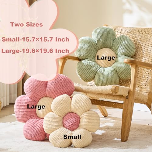 XIAIJIA 3 Pcs Flower Pillow Flowers Shaped Pillows Cushion Decorative Daisy Pillow for Bed Cute Throw Pillow Flower Floor Pillow Soft Seat Cushion 15.7" - Image 3