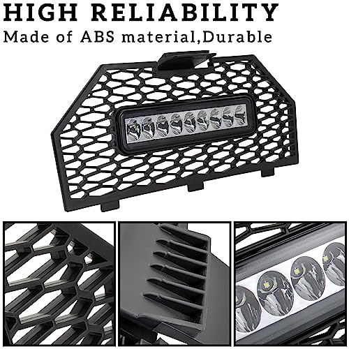 SAUTVS Front Grill Screen Radiator with Light for Polaris Sportsman 850 1000 2017-2025, Front Mesh Grille with LED Light Bar for Polaris Sportsman XP 1000 SP 850 2017-2025 Accessories (1PC) - Image 3