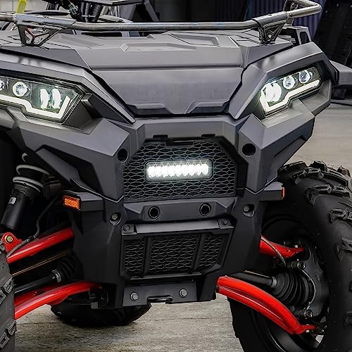 SAUTVS Front Grill Screen Radiator with Light for Polaris Sportsman 850 1000 2017-2025, Front Mesh Grille with LED Light Bar for Polaris Sportsman XP 1000 SP 850 2017-2025 Accessories (1PC) - Image 2