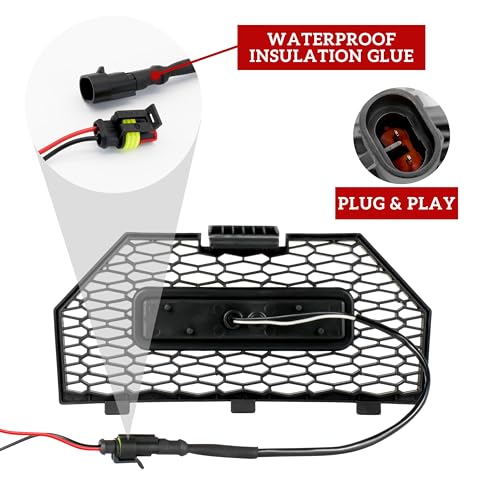 SAUTVS Front Grill Screen Radiator with Light for Polaris Sportsman 850 1000 2017-2025, Front Mesh Grille with LED Light Bar for Polaris Sportsman XP 1000 SP 850 2017-2025 Accessories (1PC) - Image 5