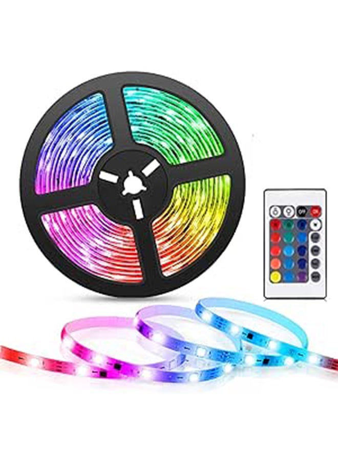Generic - Car LED Light Strip 7 Color Static And Moving 5m Remote 12v Alsafwa Elite - Image 1
