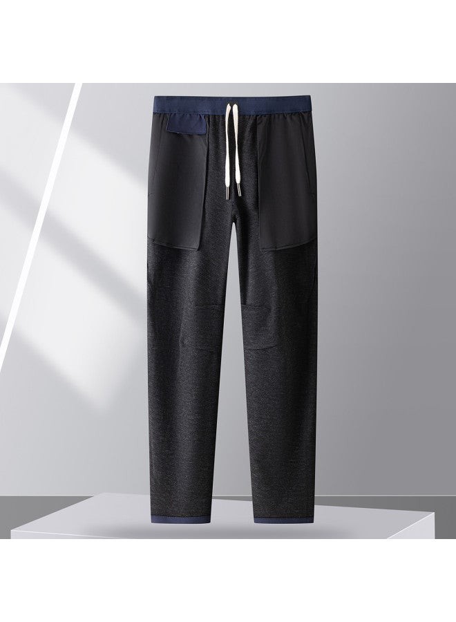 Fapai Winter Fleece Casual Pants Unisex Outdoor Casual Drawstring Waist Long Pants Softshell Pants - Image 3