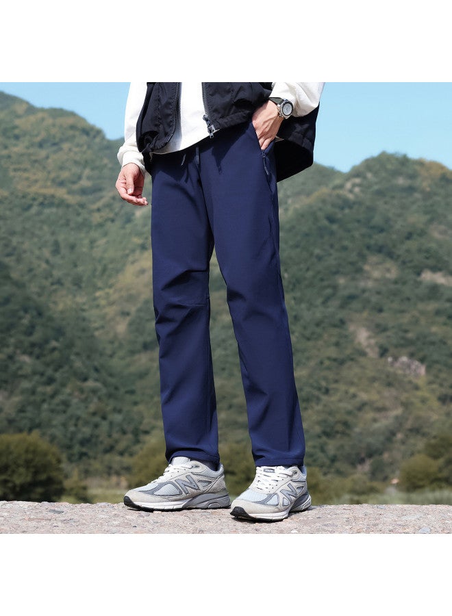 Fapai Winter Fleece Casual Pants Unisex Outdoor Casual Drawstring Waist Long Pants Softshell Pants - Image 4