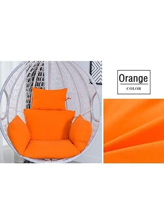 ANAND INDIA GROUPS ANAND INDIA GROUPS Polyester Hammock Designer Cushion for Hanging Swing Chair for Outdoor Egg Swing ChairGarden Swing Seat Padded Pillow Cushion Orange  - Image 3