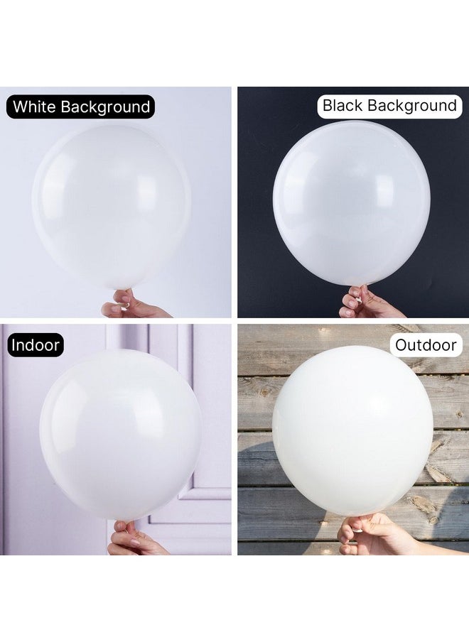 PartyWoo White Balloons, 123 Pcs White Different Sizes Pack Of 18 12 10 5 Inch White Balloon Arch Kit Balloon Garland For Birthday, Graduation, Wedding, Anniversary Party Decorations, White-Y13  - Image 3