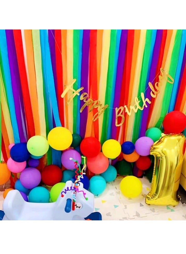 Mordely Party Crepe Paper Streamers - 6 Rolls Colorful Streamer Decorative Creped Roll for All Events Birthday, Festival, Wedding, Backdrop or Photo Booth Decoration, Flower Making - Image 2