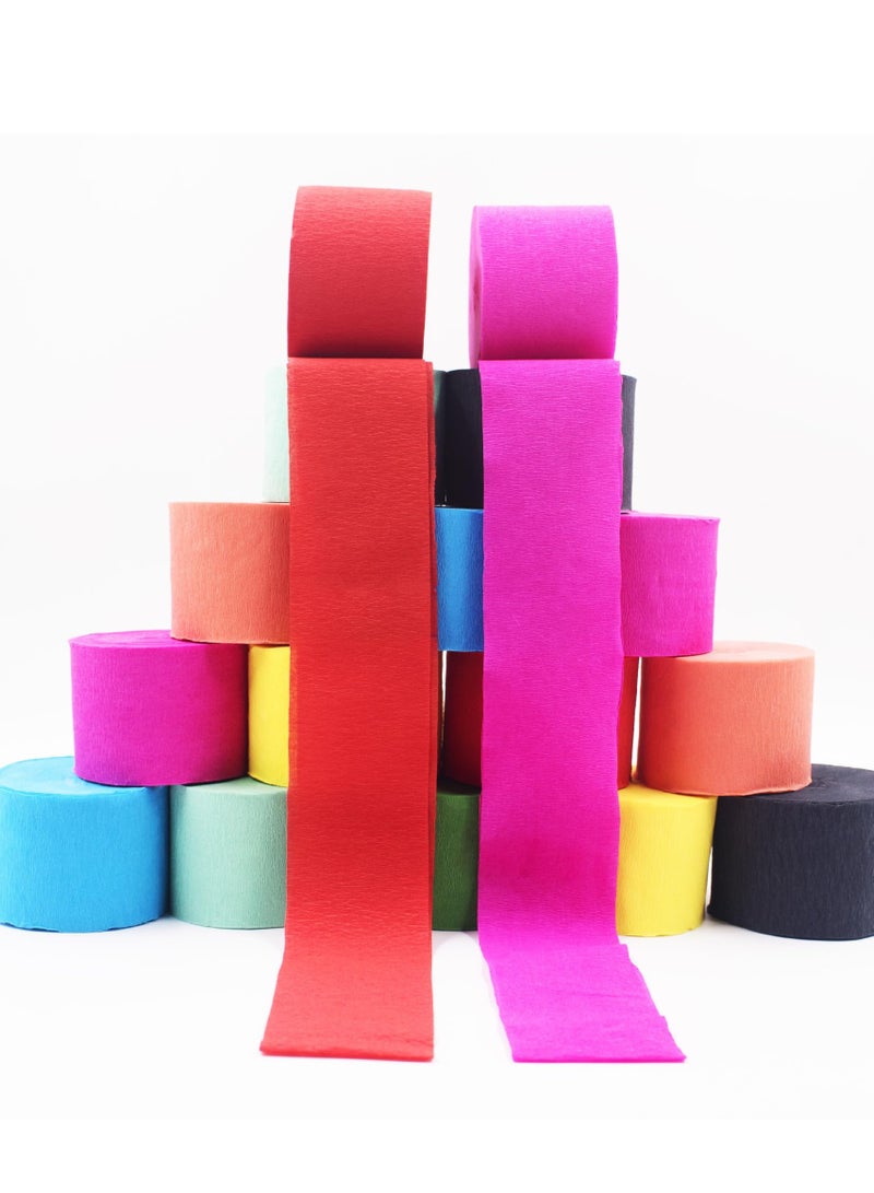 Mordely Party Crepe Paper Streamers - 6 Rolls Colorful Streamer Decorative Creped Roll for All Events Birthday, Festival, Wedding, Backdrop or Photo Booth Decoration, Flower Making - Image 4