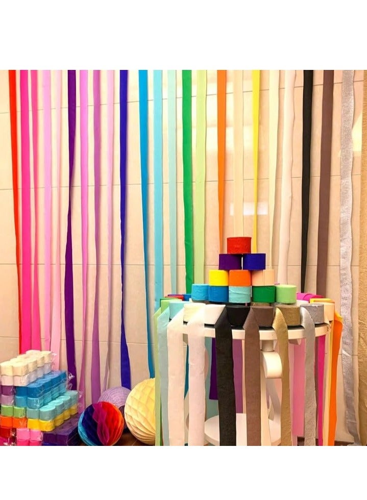 Mordely Party Crepe Paper Streamers - 6 Rolls Colorful Streamer Decorative Creped Roll for All Events Birthday, Festival, Wedding, Backdrop or Photo Booth Decoration, Flower Making - Image 5