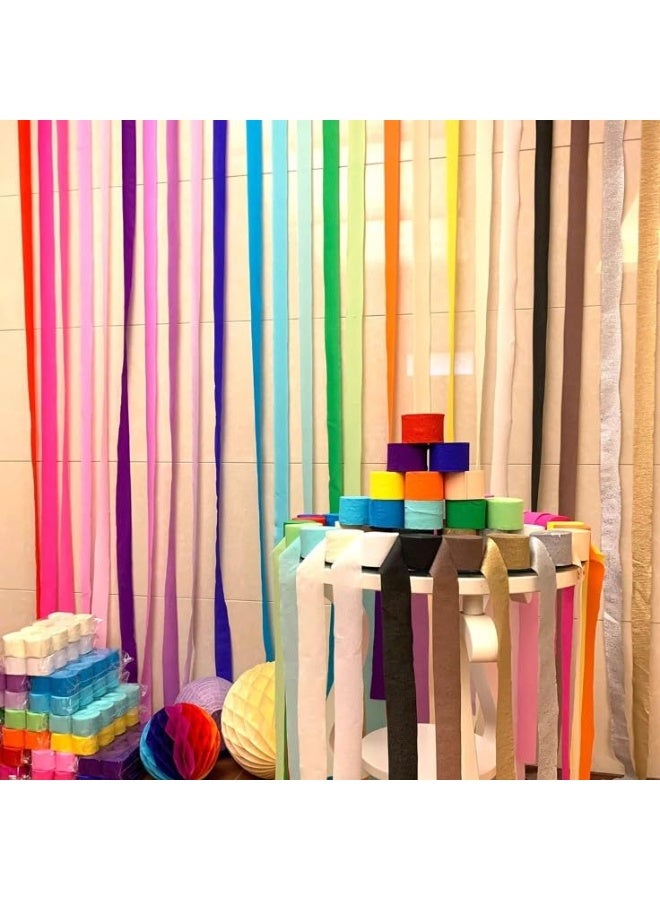 Mordely Party Crepe Paper Streamers - 6 Rolls Colorful Streamer Decorative Creped Roll for All Events Birthday, Festival, Wedding, Backdrop or Photo Booth Decoration, Flower Making - Image 5