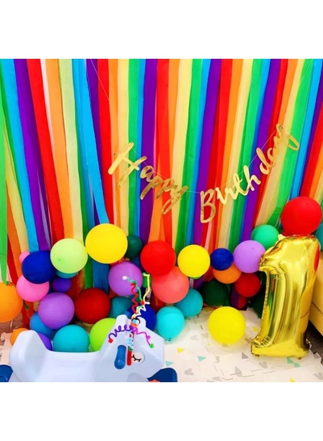 Mordely Party Crepe Paper Streamers - 6 Rolls Colorful Streamer Decorative Creped Roll for All Events Birthday, Festival, Wedding, Backdrop or Photo Booth Decoration, Flower Making - Image 2