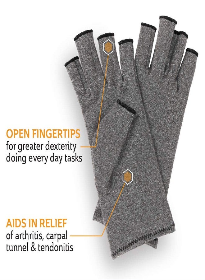 Curad CURSR19400MDH Performance Series 50+ Arthritis Reilef Glove, Aids in Arthritis, Carpal Tunnel & Tendonitis, Breathable, Soft, Mild Compression, 1 Pair, Medium - Image 2