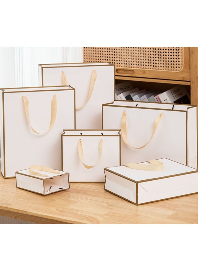 Ailily 12PCS Champagne  Color Large Gift Bags, Party Favor Bags，Portable Party Bags with Handles, Birthday Gift Bags, Present Bags for Wedding Party, Party Supplies 27*21*8 - Image 3