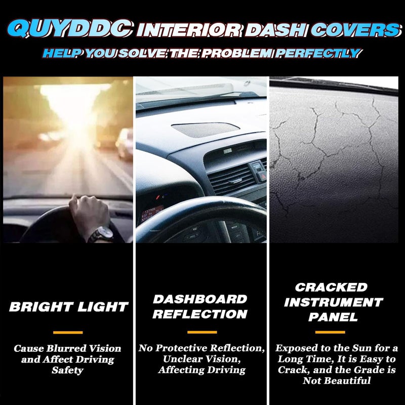 QUYDDC Upgrade Dacron Dashboard Cover for Nissan Altima (2007-2012) - Grey - Image 2