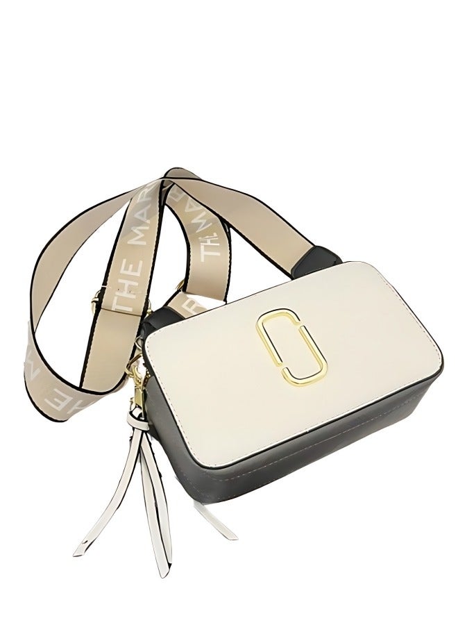 Women's Versatile PU Leather Shoulder Bag, Ladies Portable Camera Bag Crossbody Bag Sling Bag Side Bag Carry Bag, Retro Contrasting Small Square Bag Handbag Satchel Bags for Girls/College Students - Image 1