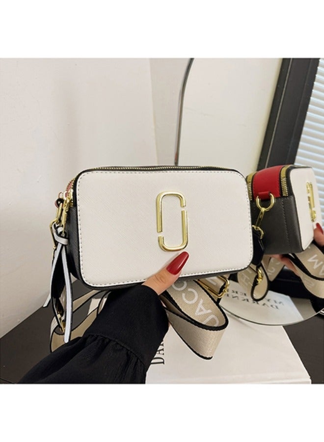 Women's Versatile PU Leather Shoulder Bag, Ladies Portable Camera Bag Crossbody Bag Sling Bag Side Bag Carry Bag, Retro Contrasting Small Square Bag Handbag Satchel Bags for Girls/College Students - Image 3