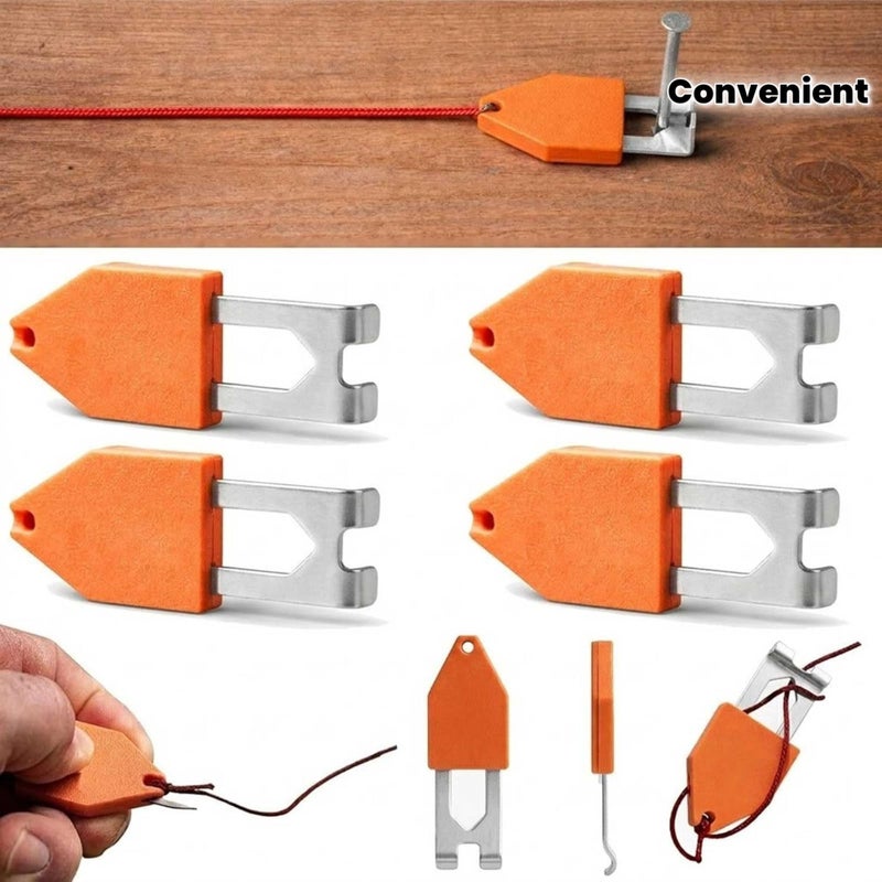 4 Piece Set Rope Anchors Convenient Chalk Line Tools Designed For Carpentry Home Improvement And Outdoor Activities One Hand Use - Image 1