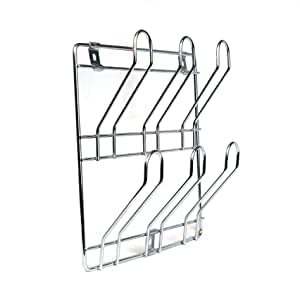 Brijshi StainlessStainless Steel Wall Hanging Glass Stand Glass Holder Mirror Finish Chrome Plated 6 Glass Storage Wall Mountain Glass Stand Tumbler Holder Cup Mug Holder for Kitchen Dining Table - Image 4