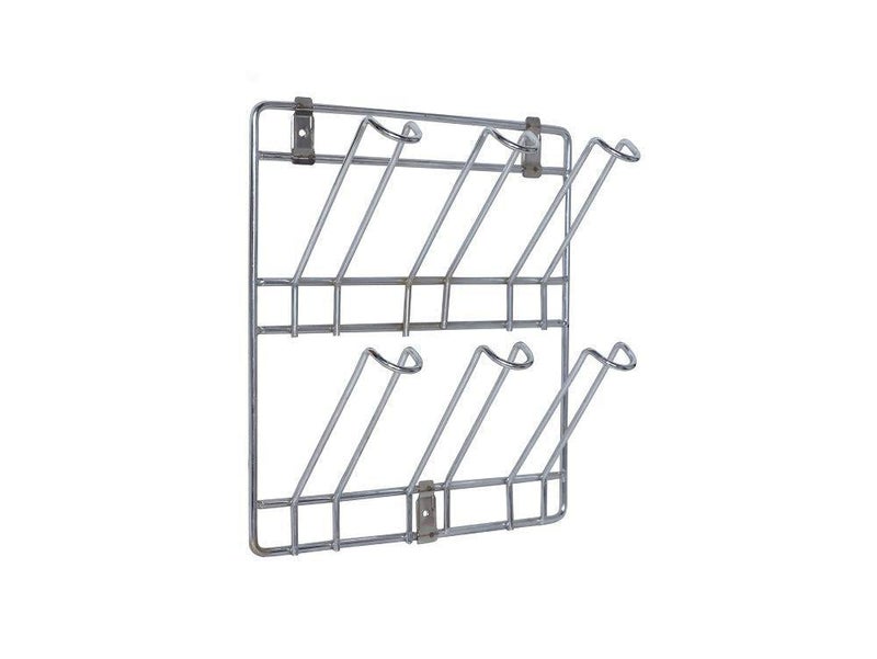 Brijshi StainlessStainless Steel Wall Hanging Glass Stand Glass Holder Mirror Finish Chrome Plated 6 Glass Storage Wall Mountain Glass Stand Tumbler Holder Cup Mug Holder for Kitchen Dining Table - Image 3