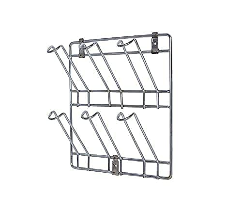 Brijshi StainlessStainless Steel Wall Hanging Glass Stand Glass Holder Mirror Finish Chrome Plated 6 Glass Storage Wall Mountain Glass Stand Tumbler Holder Cup Mug Holder for Kitchen Dining Table - Image 5
