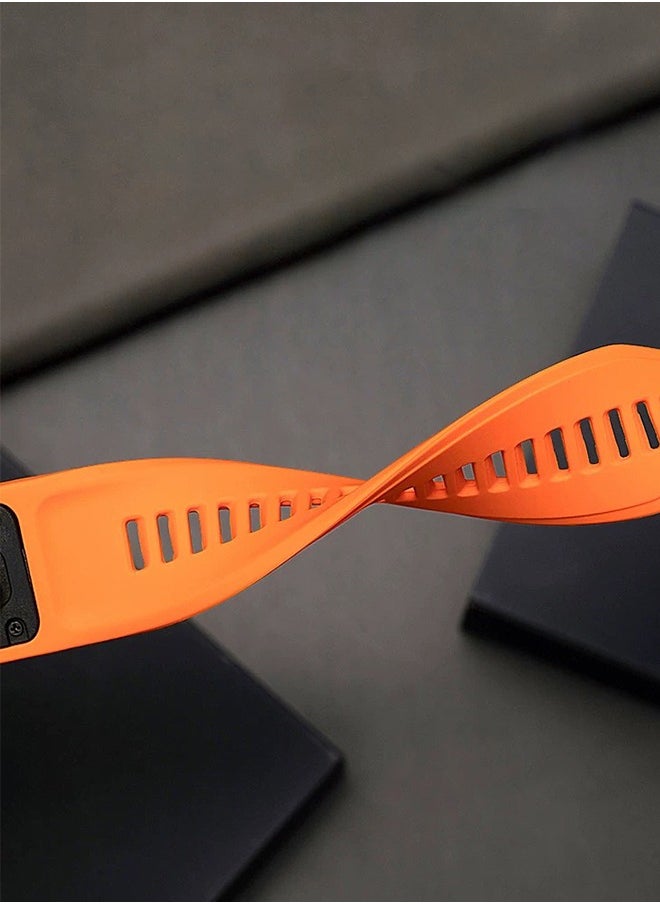 Generic - Silicone watch strap 22mm Compatible with Garmin watch Fenix ​​7 | Fenix ​​6 | Fenix ​​5 | 6 Pro | 5 Plus | Approach S60 | Forerunner 945 Smartwatch strap,watch band (Orange) - Image 1